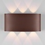 Applique murale extérieure robuste Sena - brun rouille avec LED intégrée