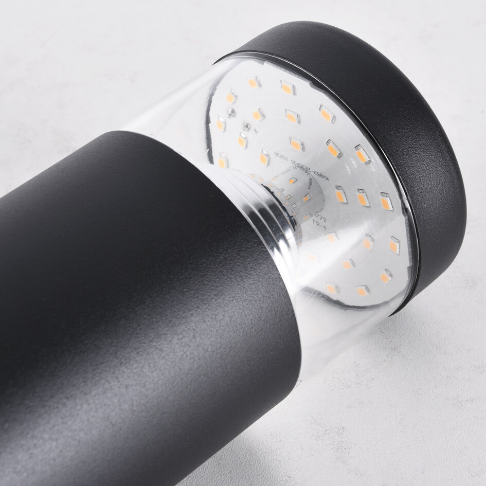 Lampadaire Tierra en acier inoxydable - noir