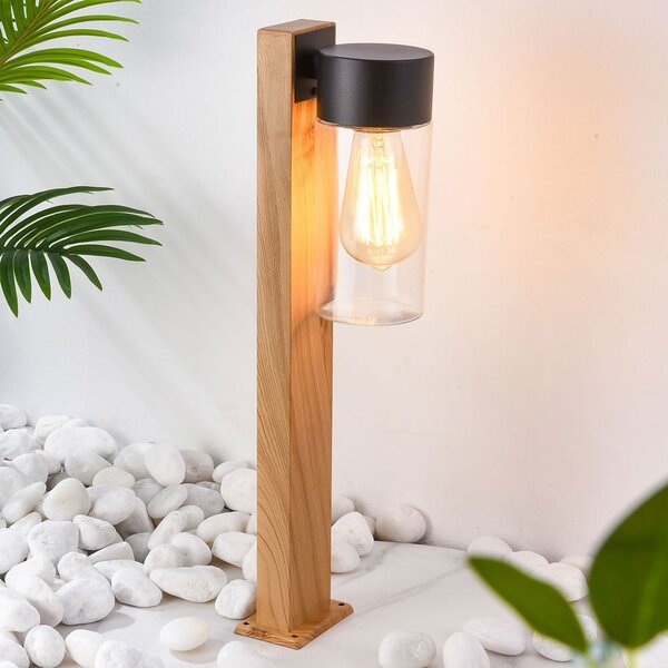 Lampadaire Jairo en aspect bois