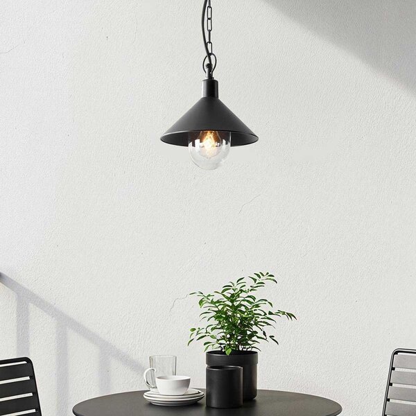 Lampe suspendue d'extérieur Jette - noir