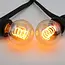 Kit guirlande avec lampe spirale 5W, 1800K, verre ambré, Ø60 - variateur en option