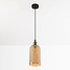 Suspension Lana - verre ambré, allongée