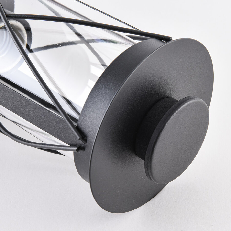 Lampadaire extérieur noir rustique Lucia - 40 cm