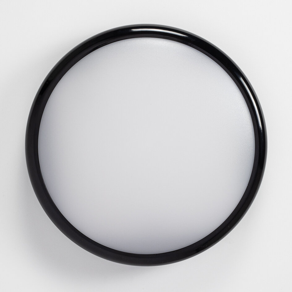 Plafonnier avec unité de secours | Interrupteur CCT 3000K/4000K/6500K | Noir