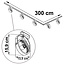 Kit rail monophasé de 3 mètres et spots Skaly, blanc