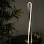 Lampe de table design torsadée Rizar en nickel satiné