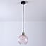 Suspension Lotte 1 lumière - verre rosé galbé