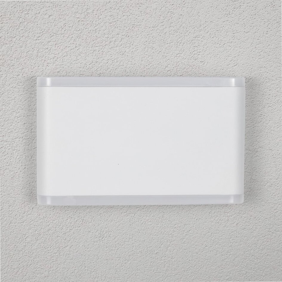 Applique murale extérieure plate 12W Demi - blanche
