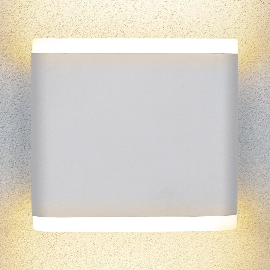 Applique murale extérieure plate 6W Arianna - blanche