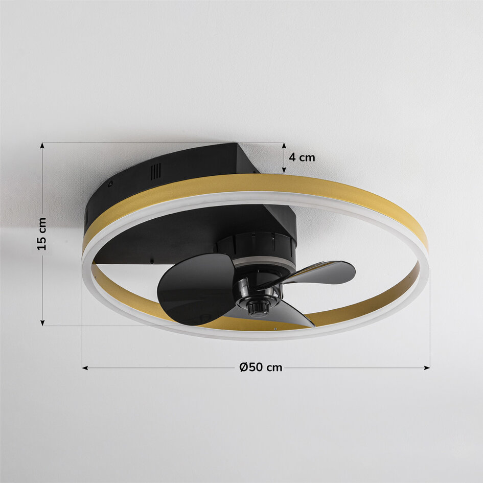 Ventilateur de plafond avec LED et télécommande - Lichi