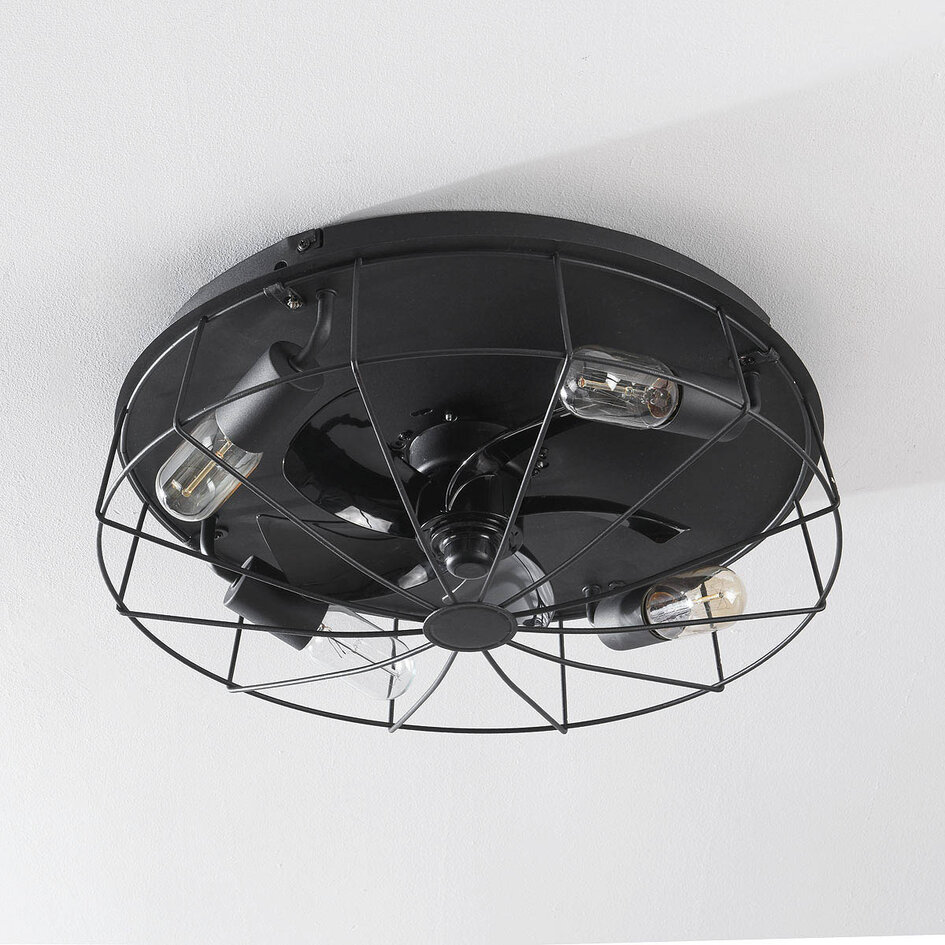 Ventilateur de plafond industriel noir - Fistik