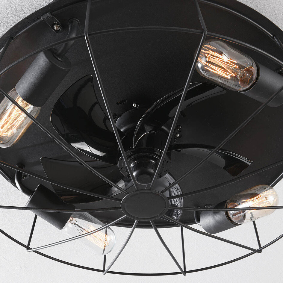 Ventilateur de plafond industriel noir - Fistik