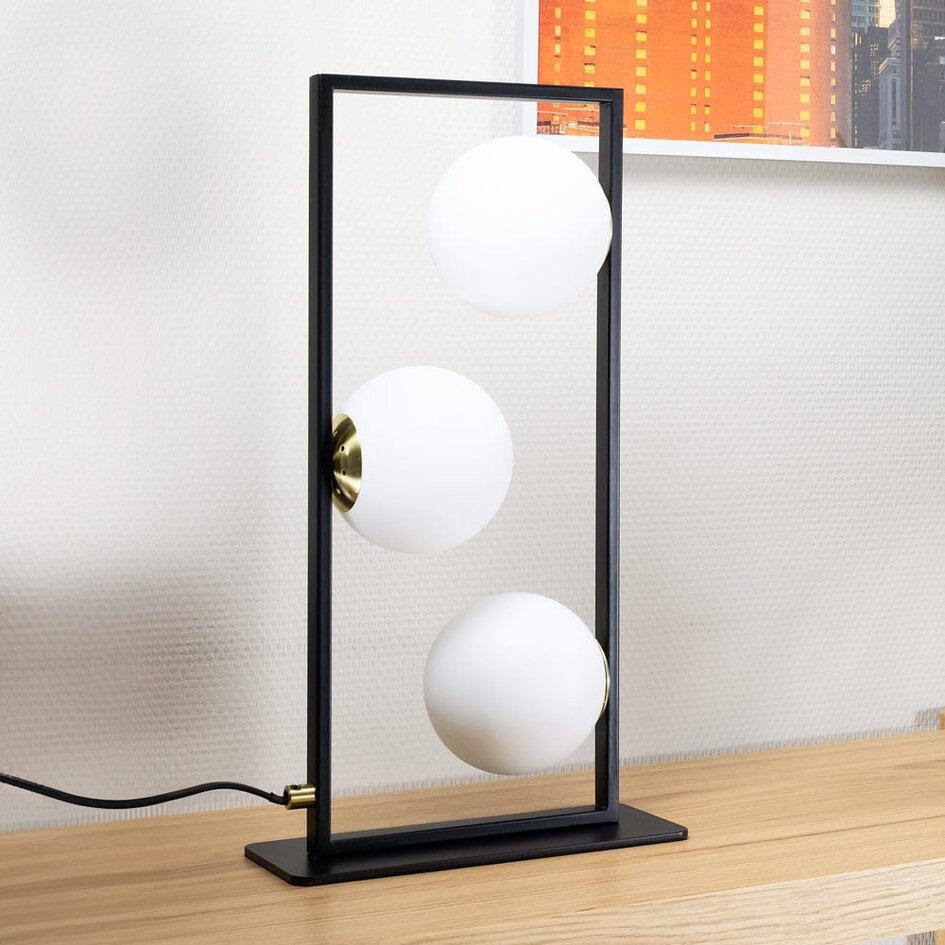 Lampe à poser contemporaine noire - Tris