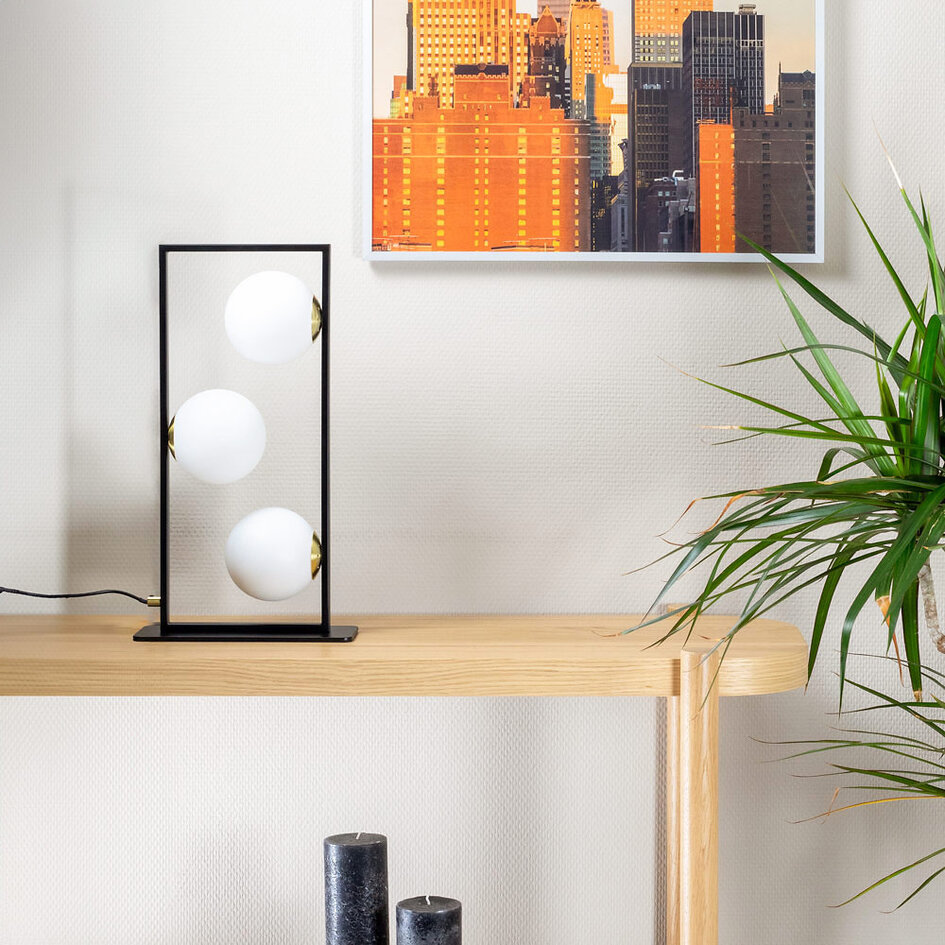 Lampe à poser contemporaine noire - Tris