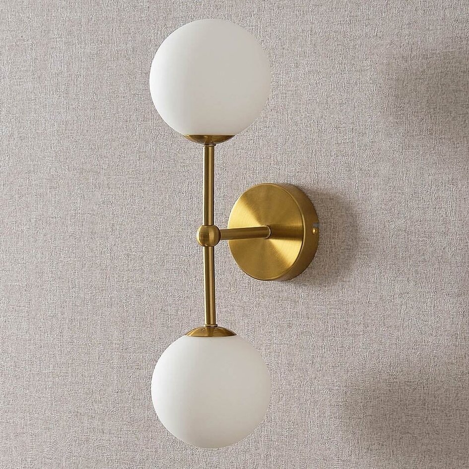 Applique moderne à 2 lumières Runda - doré