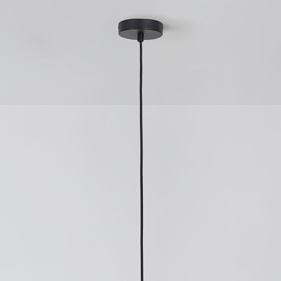 Lampe suspendue à 1 lumière Oval - noir
