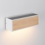 Applique murale solaire Garcia - blanche et bois clair