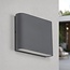 Applique murale extérieure plate et verre - anthracite 6 ou 12W