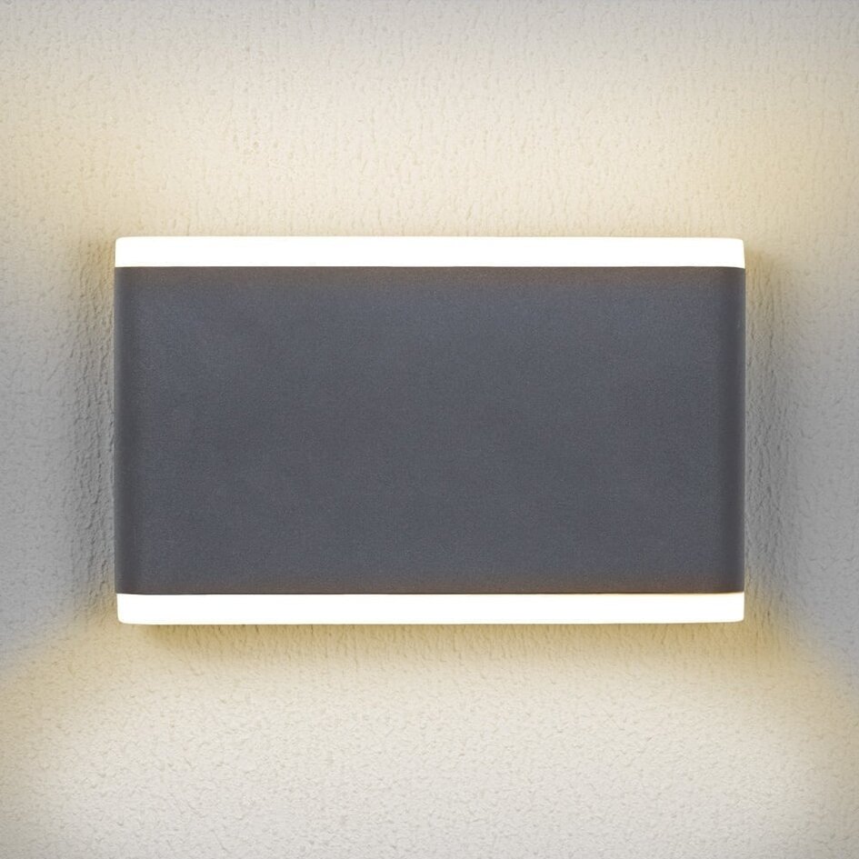 Applique extérieure plate 12W Demi - gris