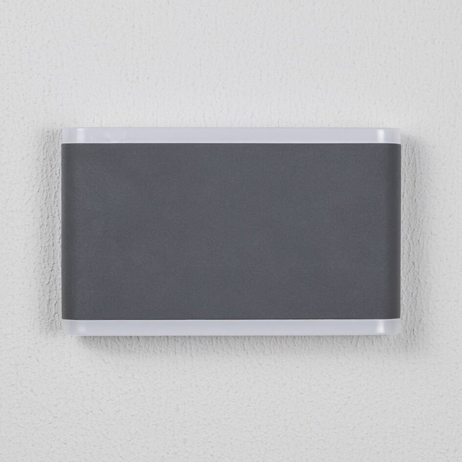 Applique extérieure plate 12W Demi - gris