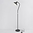 Lampadaire Freddie en noir à abat-jour inclinable
