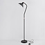 Lampadaire Freddie en noir à abat-jour inclinable