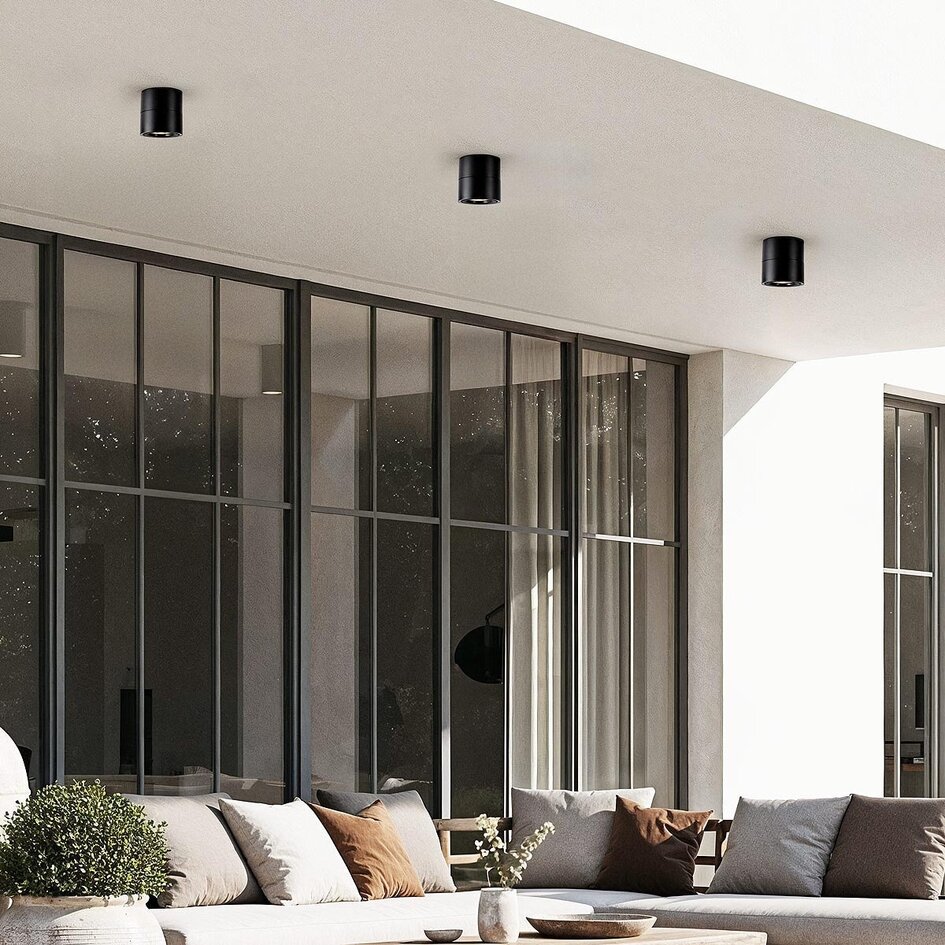 Plafonnier extérieur noir 15W - Julie