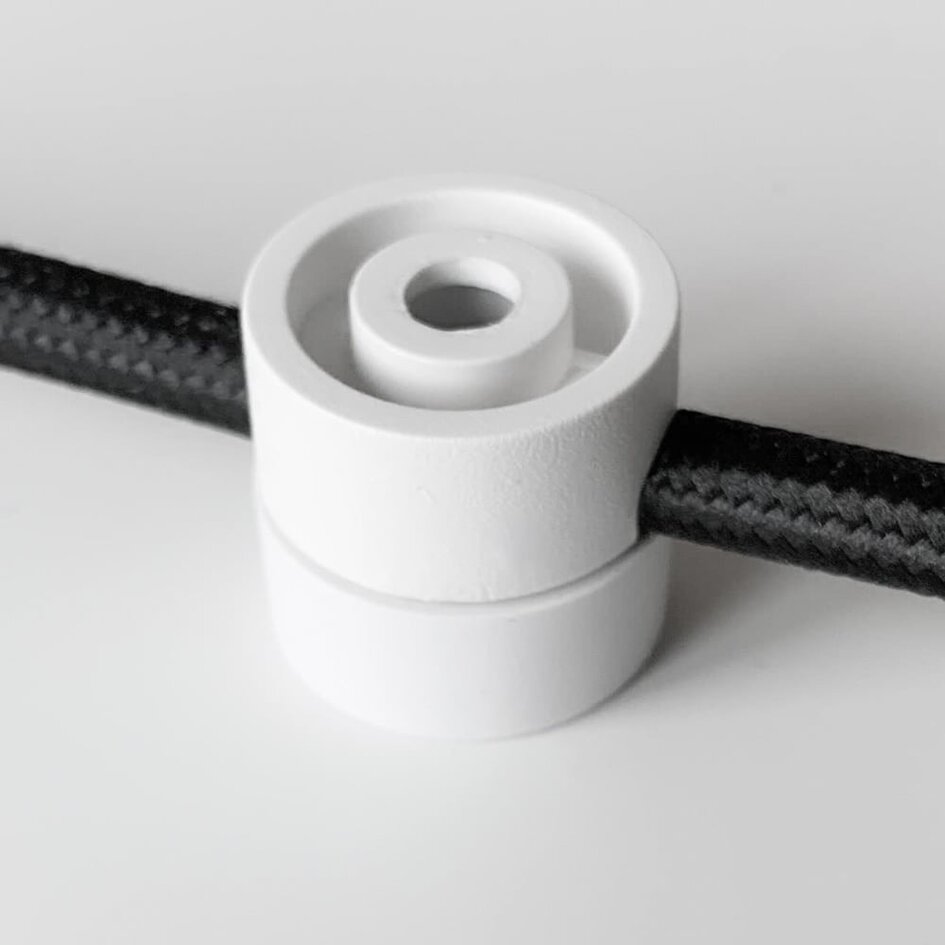 Clip de suspension pour système de rail monophasé blanc