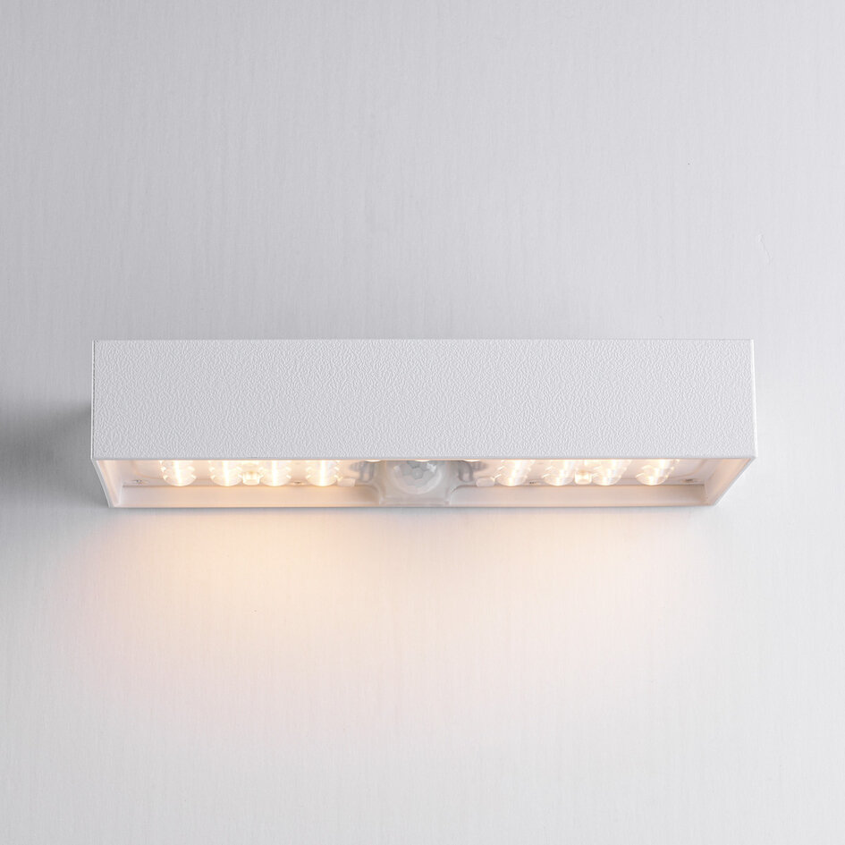 Applique murale solaire d'extérieur Grish avec capteur - blanc