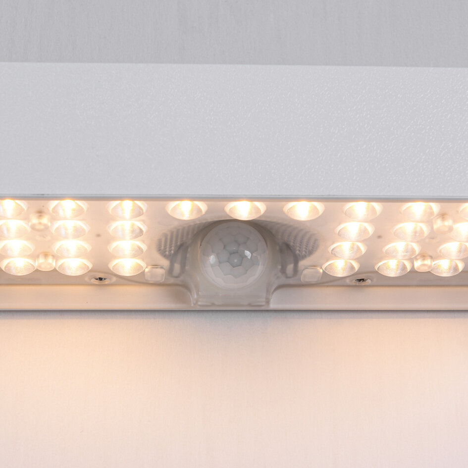 Applique murale solaire d'extérieur Grish avec capteur - blanc