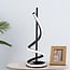 Lampe à poser Caz avec armature torsadée noire et LED intégrée