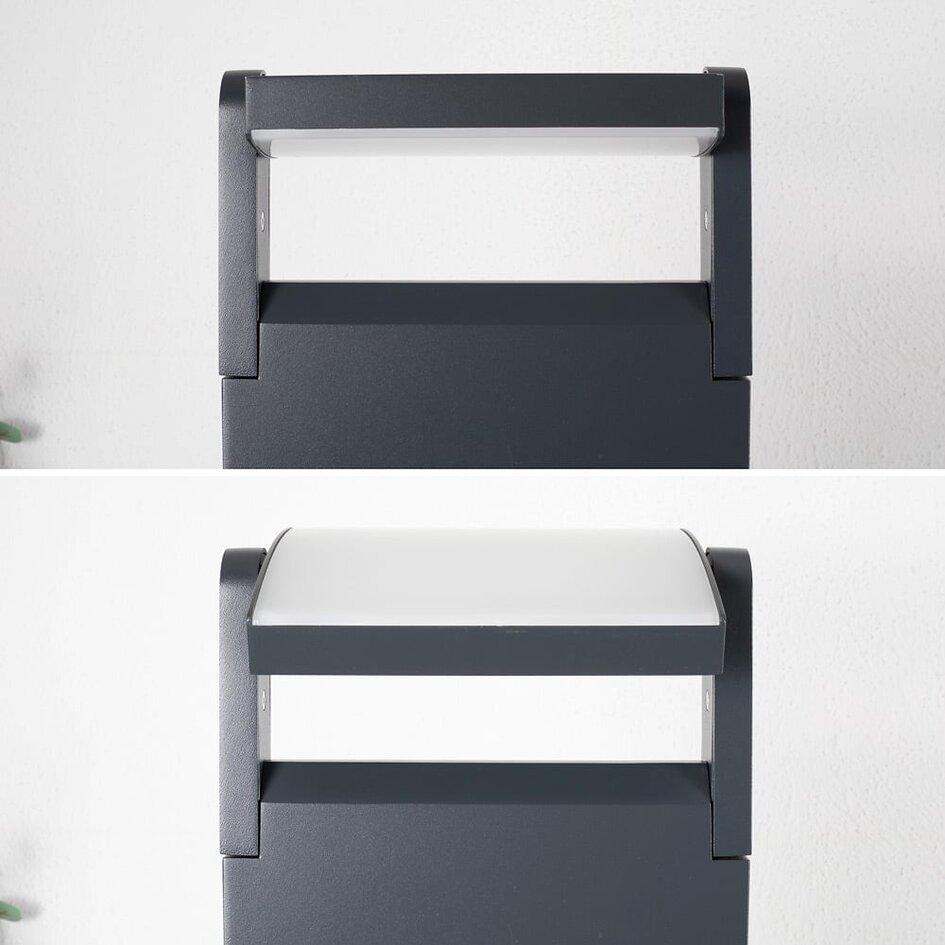 Lampe d'extérieur sur pied Jidde à spot inclinable anthracite, LED intégrée