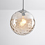 Suspension contemporaine en verre cognac avec renflement - Hades