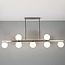 Suspension Syv 7 lumières - globes en verre opalin