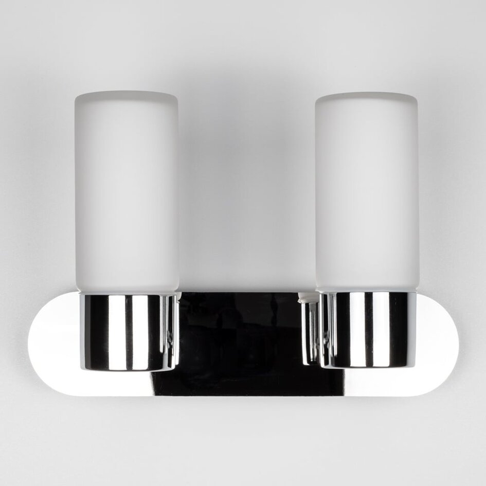 Applique de salle de bain contemporaine chromée, IP44 - Estera
