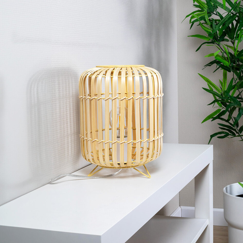 Lampe à poser en bois - Valge