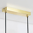 Suspension Soikea 4 lumières - doré avec globes en verre ambré