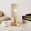 Lampe de table design Mreza en doré à perforations
