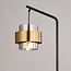 Lampadaire design Kuld en noir, bronze et verre fumé