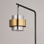 Lampadaire design Kuld en noir, bronze et verre fumé