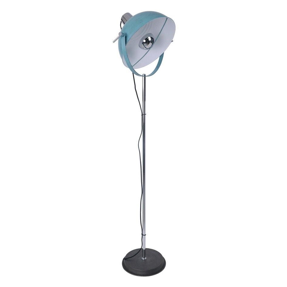 Lampadaire Lazos en bleu à abat-jour inclinable