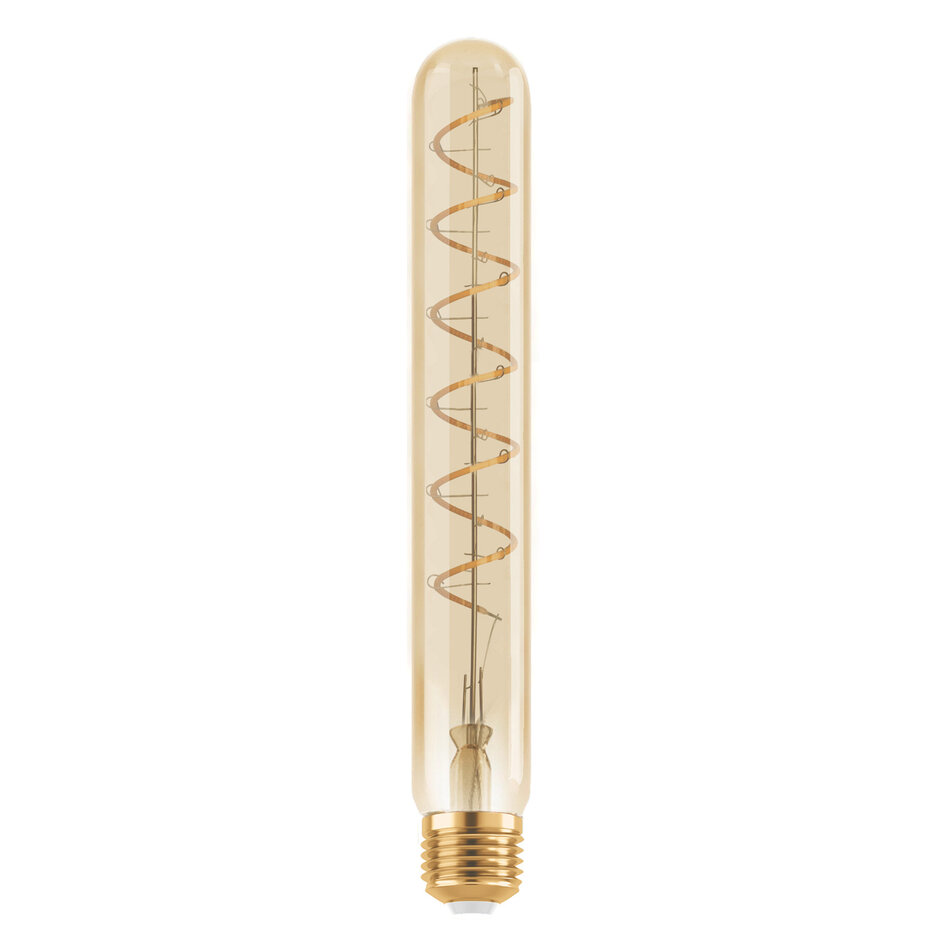 Ampoule tube LED E27 dimmable, spirale ambrée, 30 cm