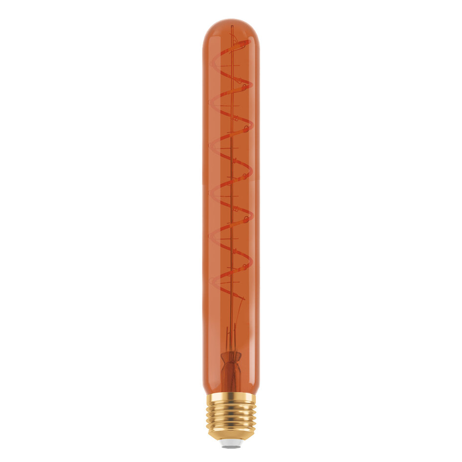 Ampoule tube LED E27 dimmable, spirale cuivrée, 30 cm
