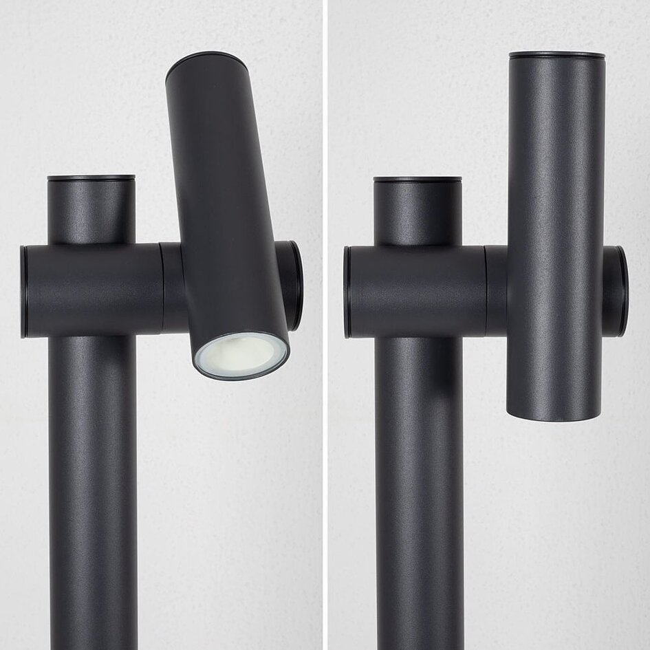Lampe d'extérieur sur pied Thesa orientable anthracite à LED intégrée