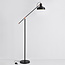 Lampadaire Tom - noir aux détails bronze et bras inclinable