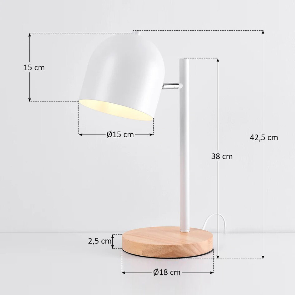 Lampe de table, blache - Megan