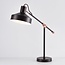 Lampe à poser Phoebe - brun café aux détails bronze, bras inclinable