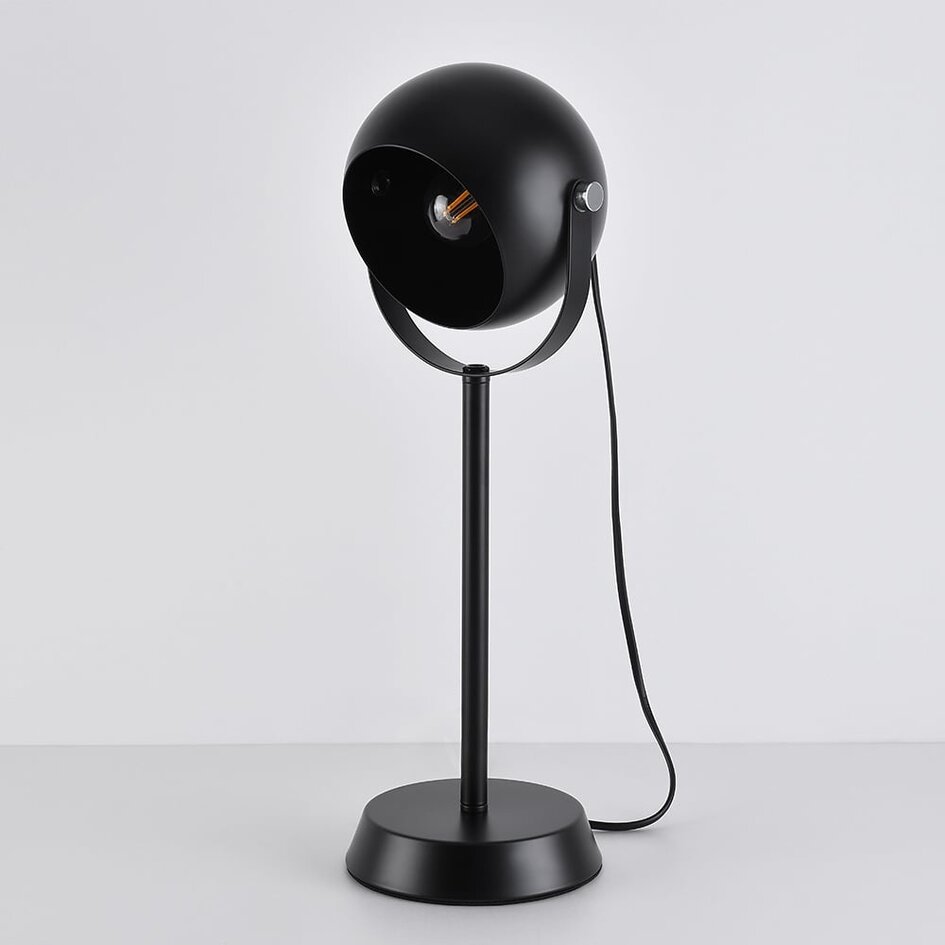 Lampe à poser Archie - noir avec abat-jour inclinable