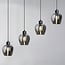 Suspension Sanford 4 lumières - verre fumé