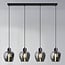 Suspension Sanford 4 lumières - verre fumé